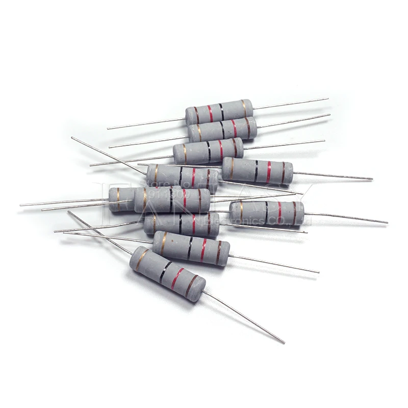 10pcs 5W 5% Carbon Film resistor 1R ~ 1M 2.2R 10R 22R 47R 51R 100R 150R 470R 1K 4.7K 10K 47K 1 2.2 10 22 47 51 100 150 470 ohm