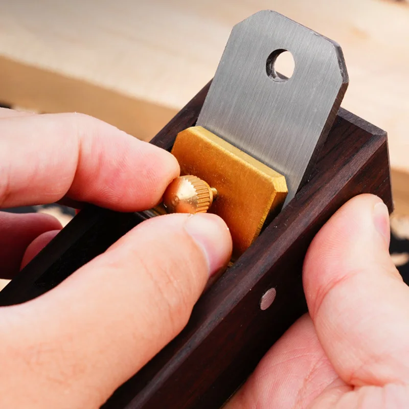 Mini Hand Planer Solid Wood DIY Woodworking Planers Household Mini Flat Planer Manganese Steel Edge Trimming Planers Adjustable