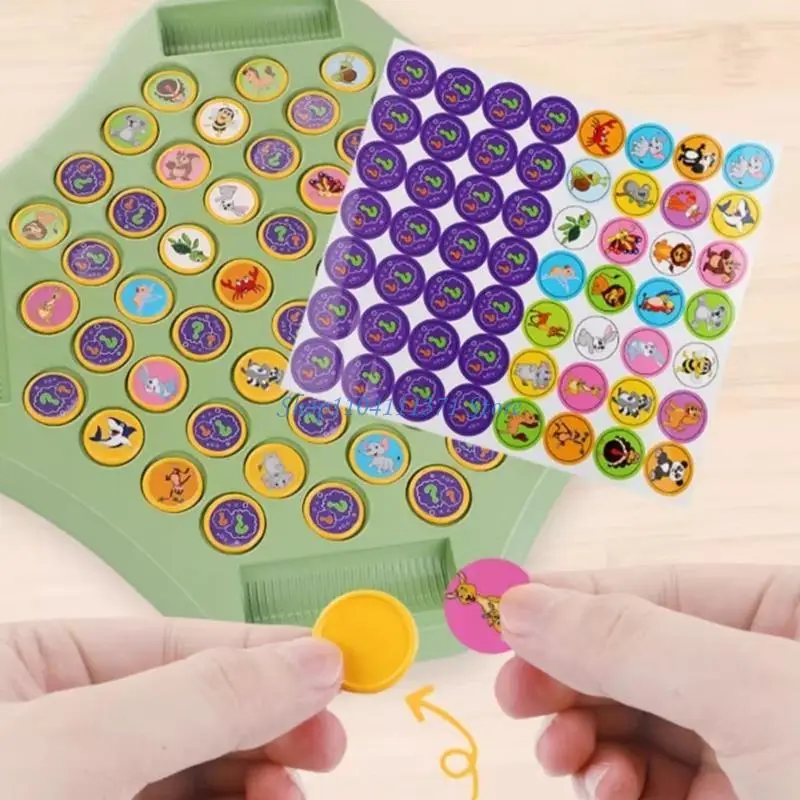 P9FC Animal Fruit Flipping Cognitive Memoria Cognitiva Juego tablero Padre-Hiñón Interactivo Memoria juguete Ajedrez a