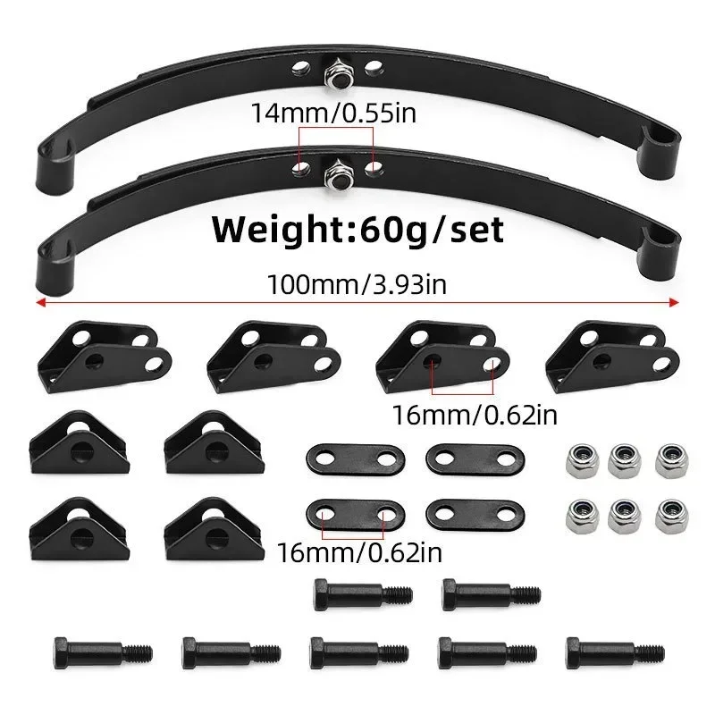 

Steel Leaf Spring Suspension Bar Set for 1/14 Tamiya Tractor Truck Trailer Cargo Tow Upgrade Parts