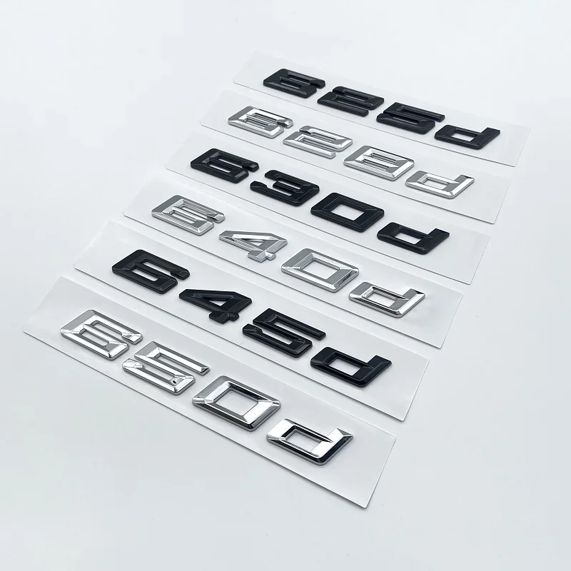 

New Numbers Letters 620d 625d 628d 630d 635d 640d 645d 650d ABS Emblem for BMW 6 Series Car Trunk E63 E64 F06 F12 Logo Sticker