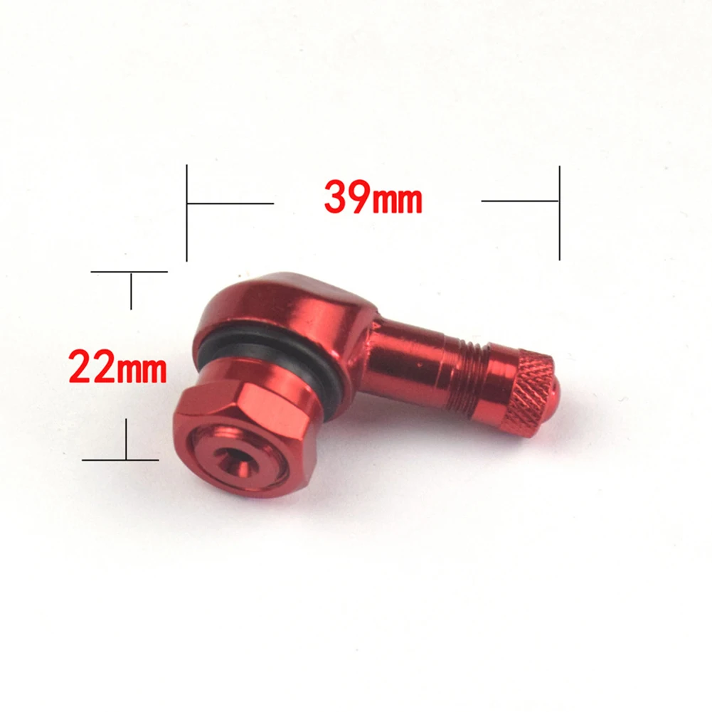 2pcs Motorcycle Rim 90 Degree Angle Aluminum Alloy Valve Stems Motorcycle Wheel Tire Tubeless Valve Stems For Rim Wheel Parts