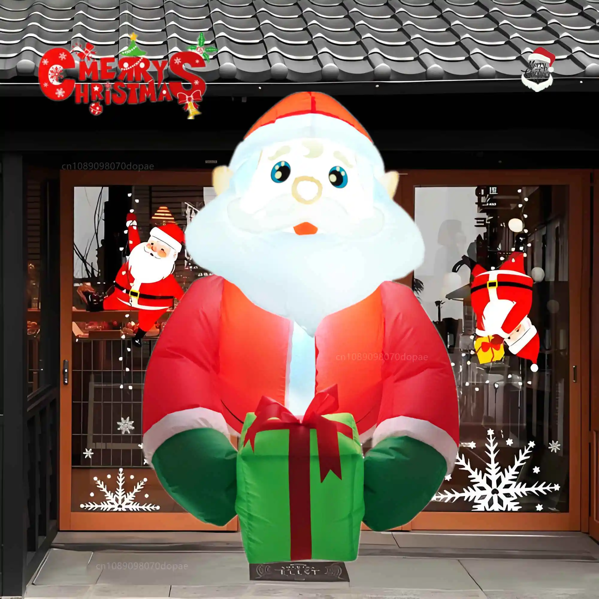 

3FT Christmas Inflatable Climb Window Santa Claus Models Built-in LED Lights Indoor Outdoors Fun Decor Yard Garden Holiday Party