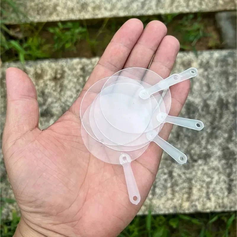 50Pcs 5cm Cute Mini Transparent Blank Fan Child Kids DIY Art Fan Wedding Birthday Party Favors Friend Ideas Gift