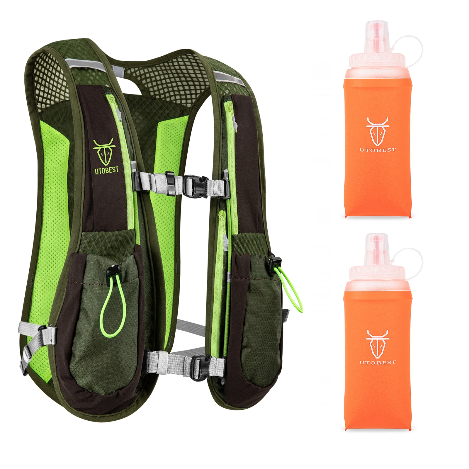 Utobest Trail Running Rucksack 5l ultraleichte Trink weste atmungsaktive Funktions packung für Marathon-Radfahren Wandern 9