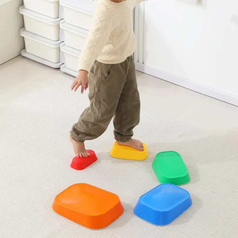 Children's Sensory Integration Training Equipment Physical Fitness Teaching Aids Tower Shaped Balance Beam Trampling Stones