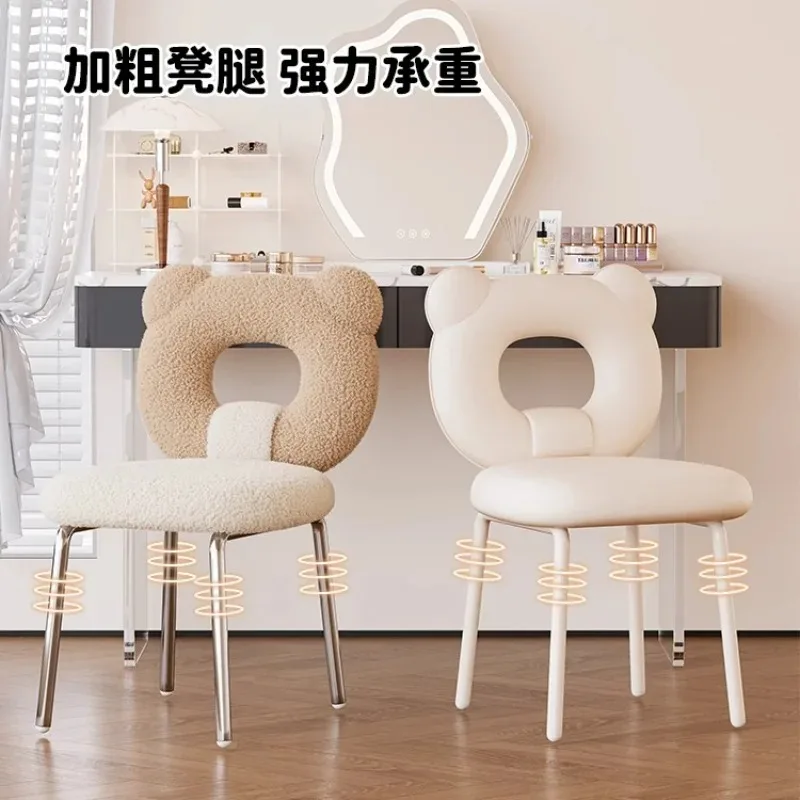 

Living Room Chairs Bedroom Makeup Stools Light Luxury Home Bedroom Dresser Chairs Girls Manicure Medieval Vanity Backrest Chairs