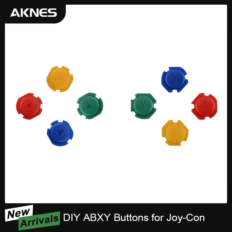 AKNES DIY красочные кнопки ABXY для Nintendo Switch JoyCon, запасные части для переключателя, Switch OLED игровые аксессуары