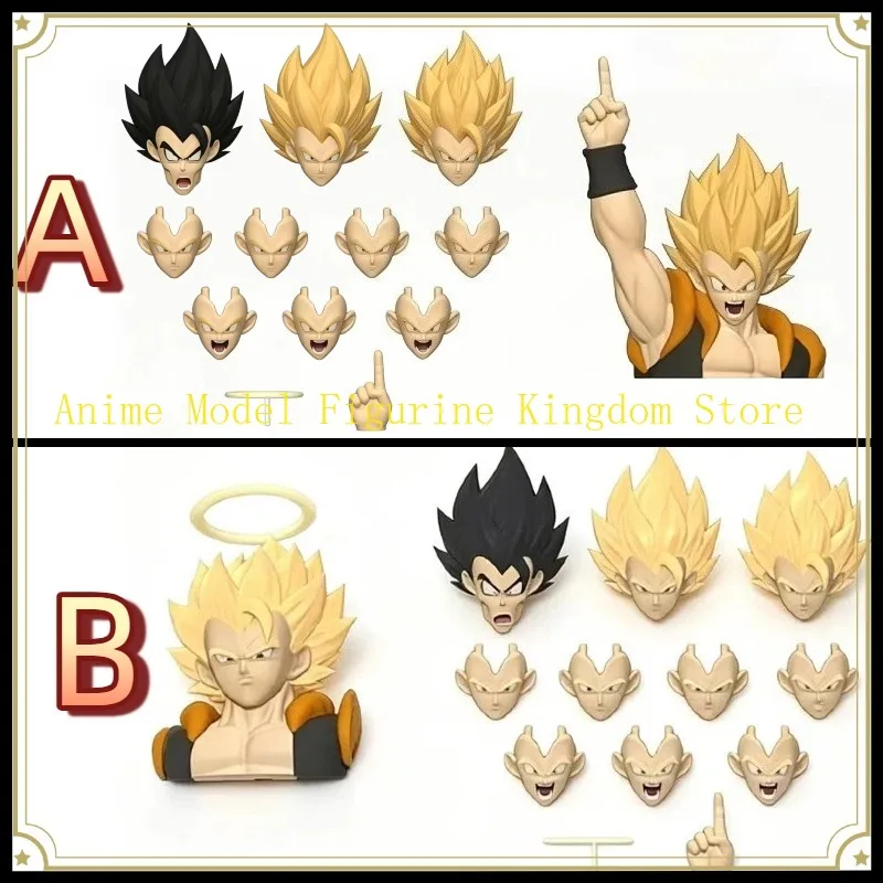 

RE&DKO Shf Dragon Ball Gogeta Heads Accessories Pack Super Saiyan Anime Models Action Figures Headsculpt Collection Gift Toys