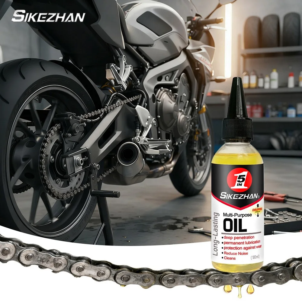 High-Performance 5-in-1 Motorbike Chain Maintenance Lubricant  Deep Penetration Reduces Friction Anti-rust Waterproof 100ml