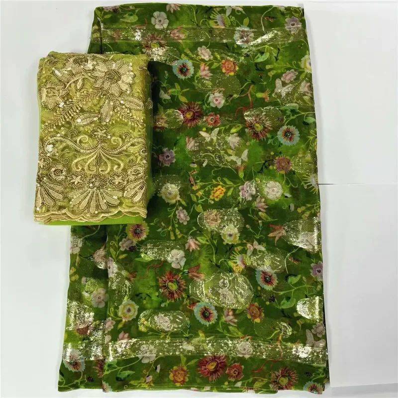 

5 ярдов африканского кружева, шифона, шелка, свадебная кружевная ткань с бриллиантами, нигерийский тюль, кружево для женщин 12L89602