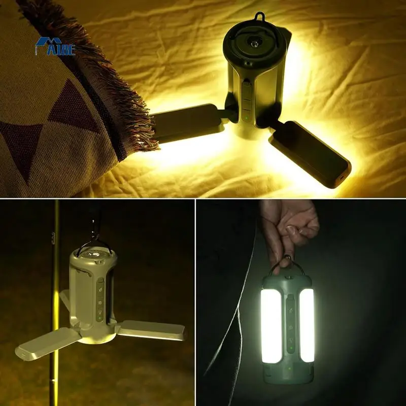 

A18E-Foldable Camping Light Rechargeable Lantern, 6000Mah Power Bank, Portable Flashlight, IP54 Waterproof, Camping
