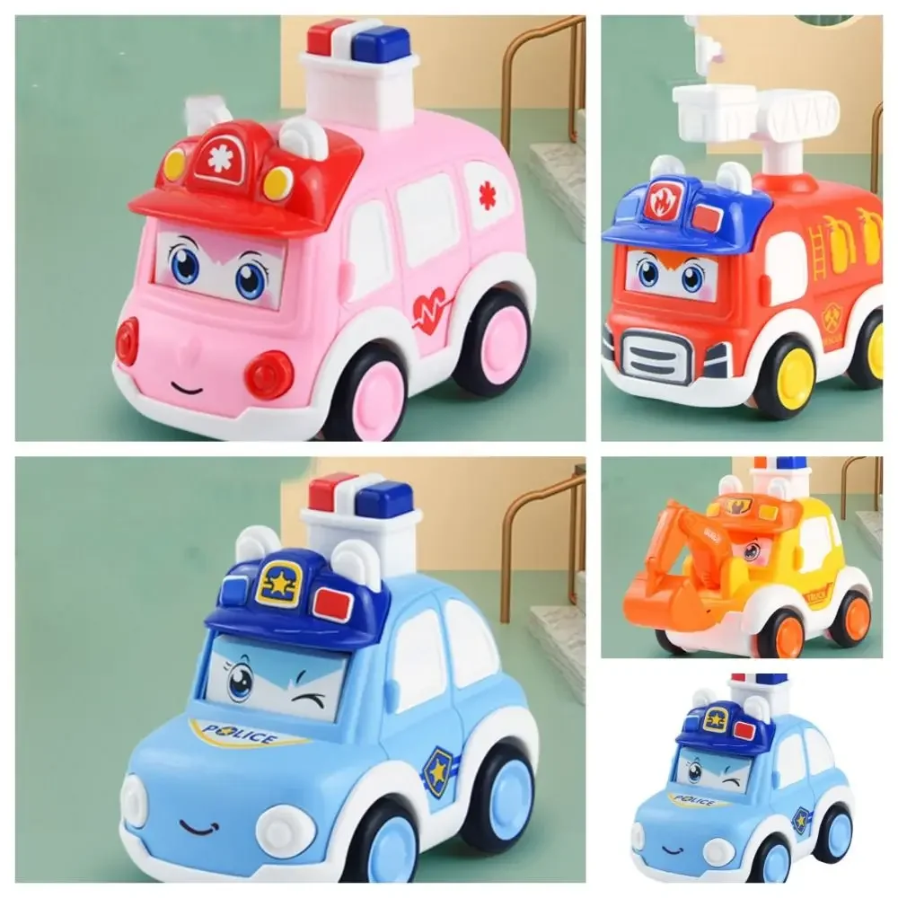 Креативная полицейская машина Press and Go Car Игрушечная пожарная машина Pull Back Push and Go Cars Мини-транспортные средства Заводные автомобили