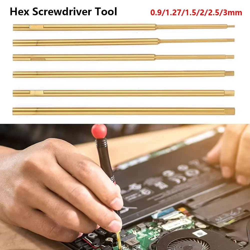 1Pcs 100mm Long Handle Hex Screwdriver Tool High Speed Steel 0.9mm 1.27mm 1.5mm 2mm 2.5mm 3mm Hexagonal Driver Tool
