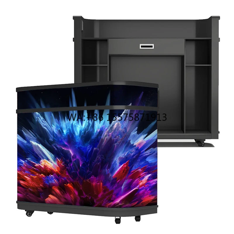 Seamless Visual Dj Desk Stand Facade Booth Podium Table Portable Led Video Display Screen Dj Booth