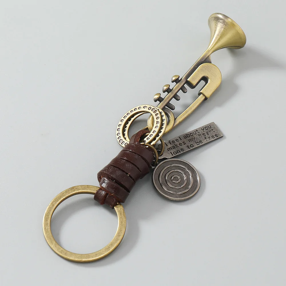 clarinet keychain Horn Saxophone Pendant Key Chains Men Women Jewelry Musical Instrument Car Keyring Anniversary Gifts