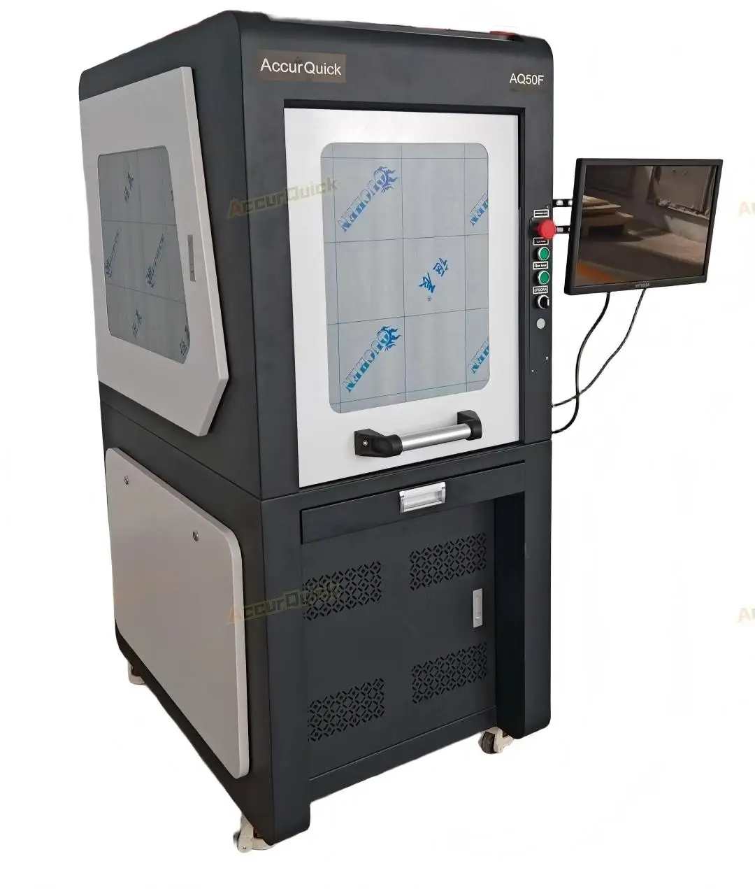 CNC金属彫刻機 AQ50F ファイバーレーザーマーキング機 保護カバー付き