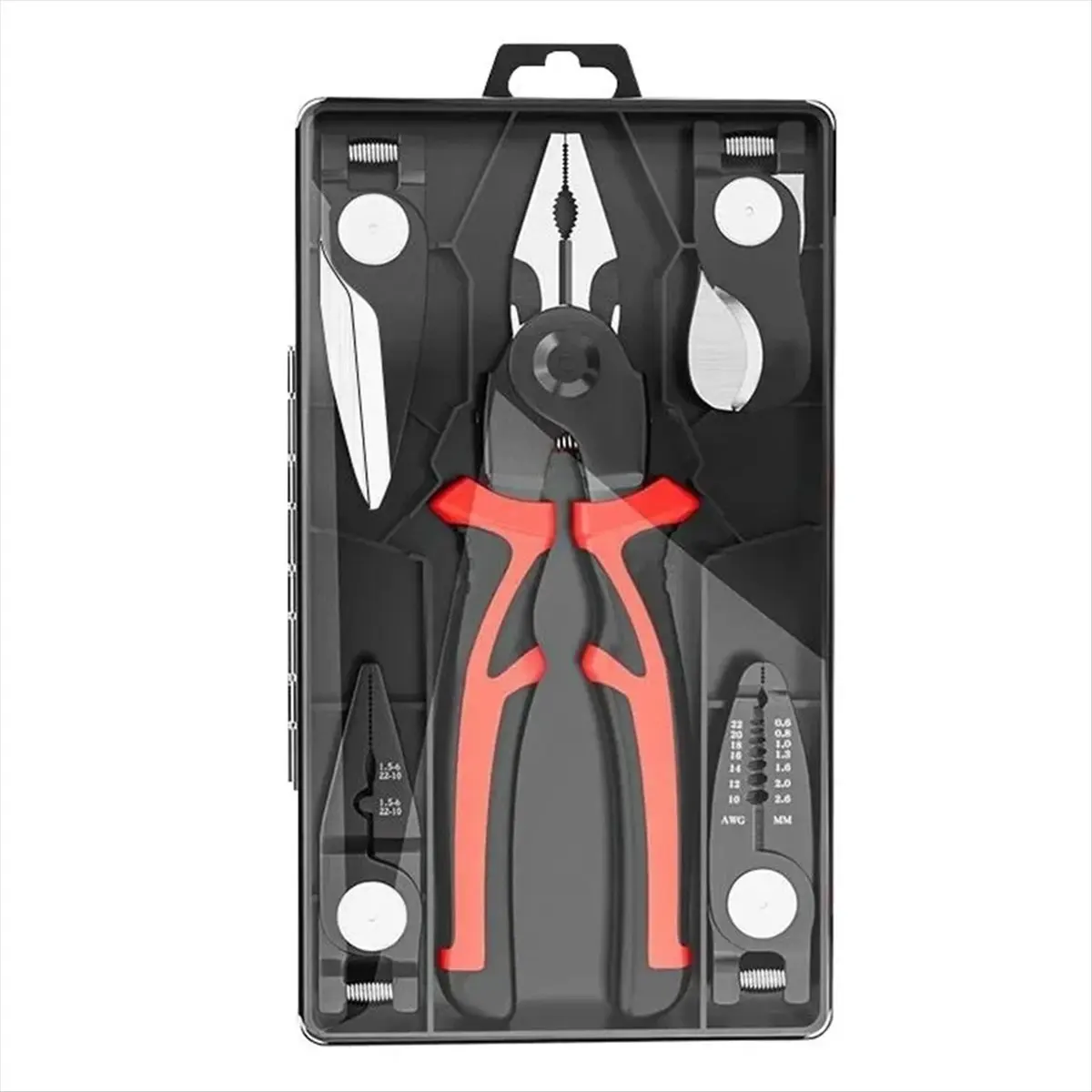 【Limited Offer】5 in 1 Multifunctional Pliers Steel Wire Pliers Wire Stripping Interchangeable Head Tool Special for Electricians