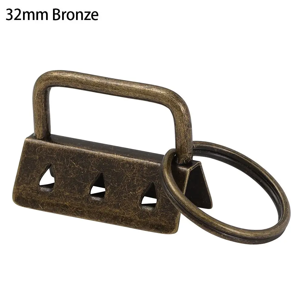 5Pcs Fabric Metal Hand Craft Bag Wristlets Supplies With Key Rings Cotton Tail Clip Key Fob Hardware Wristlet Keychain Making