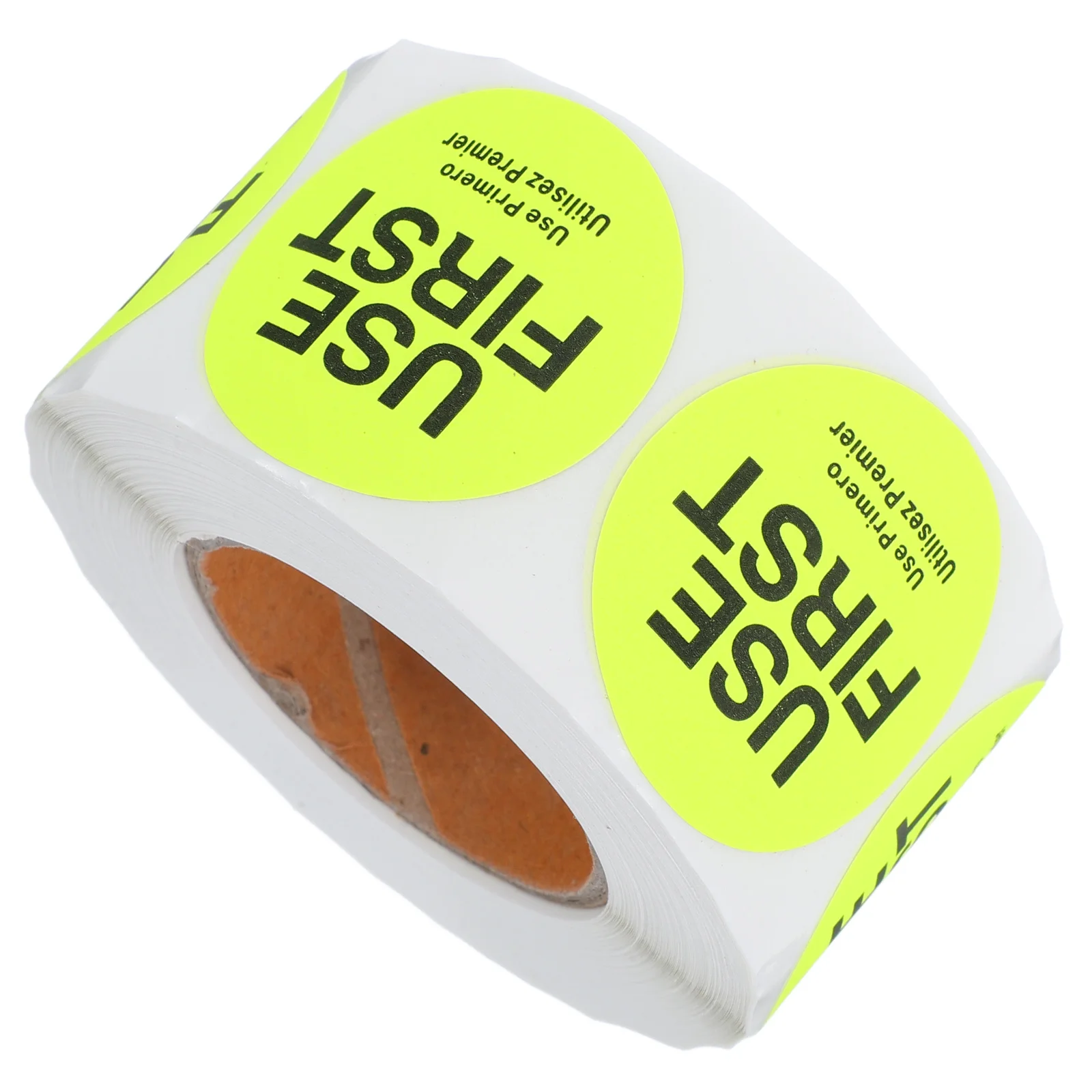 

1 Roll Inventory Control Use Service Labels Removable Round Stickers Yellow Kitchen Containers Food Storage