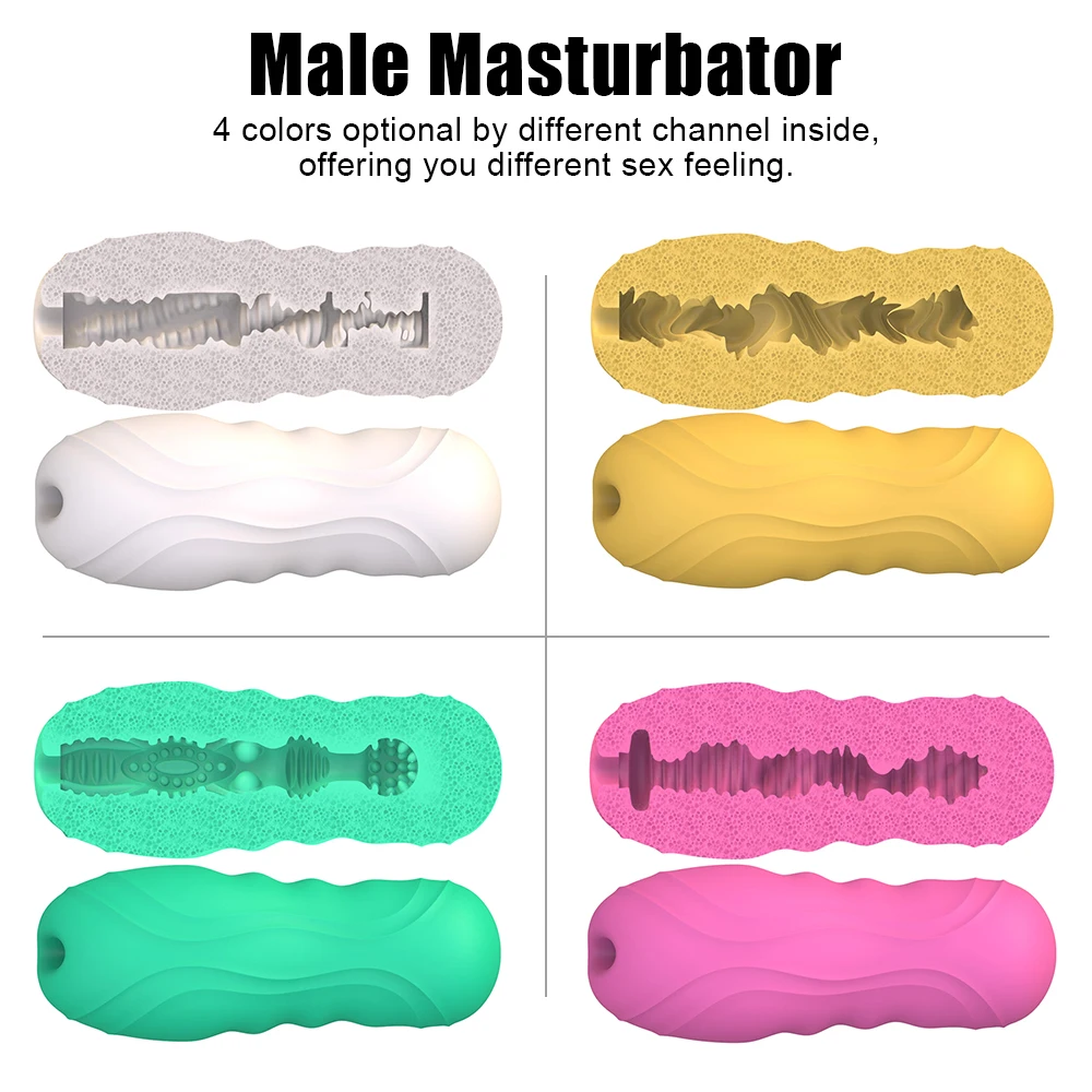 15cm Male Masturbator Realistic Pussy Vaginal For Men 18 Glans Sucking Penis Enlargement Tranier Cock Exerciser Blowjob Sex Toys