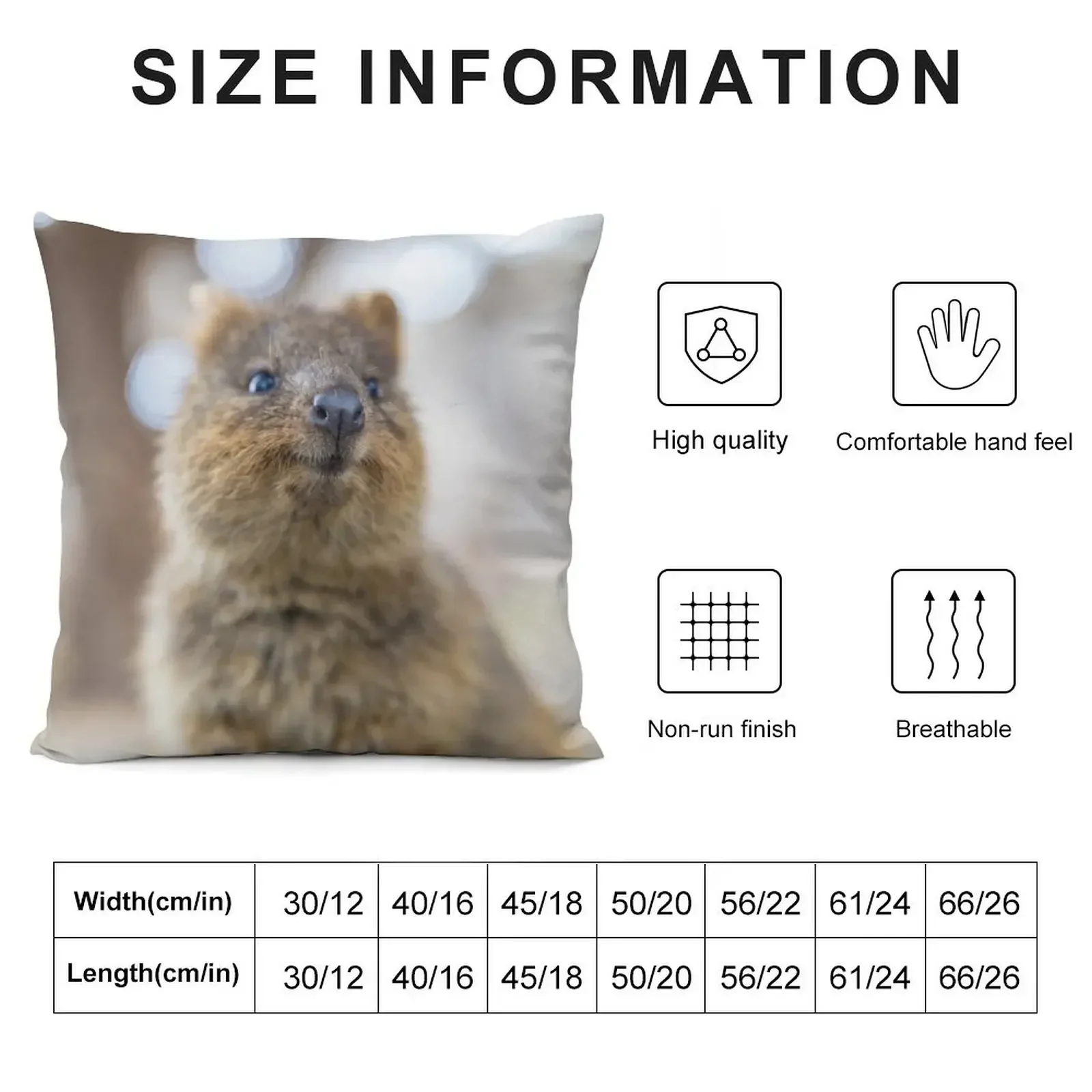 Quokka smiling Throw Pillow Throw Pillow Decorative Sofa Cushions Christmas Covers pillow