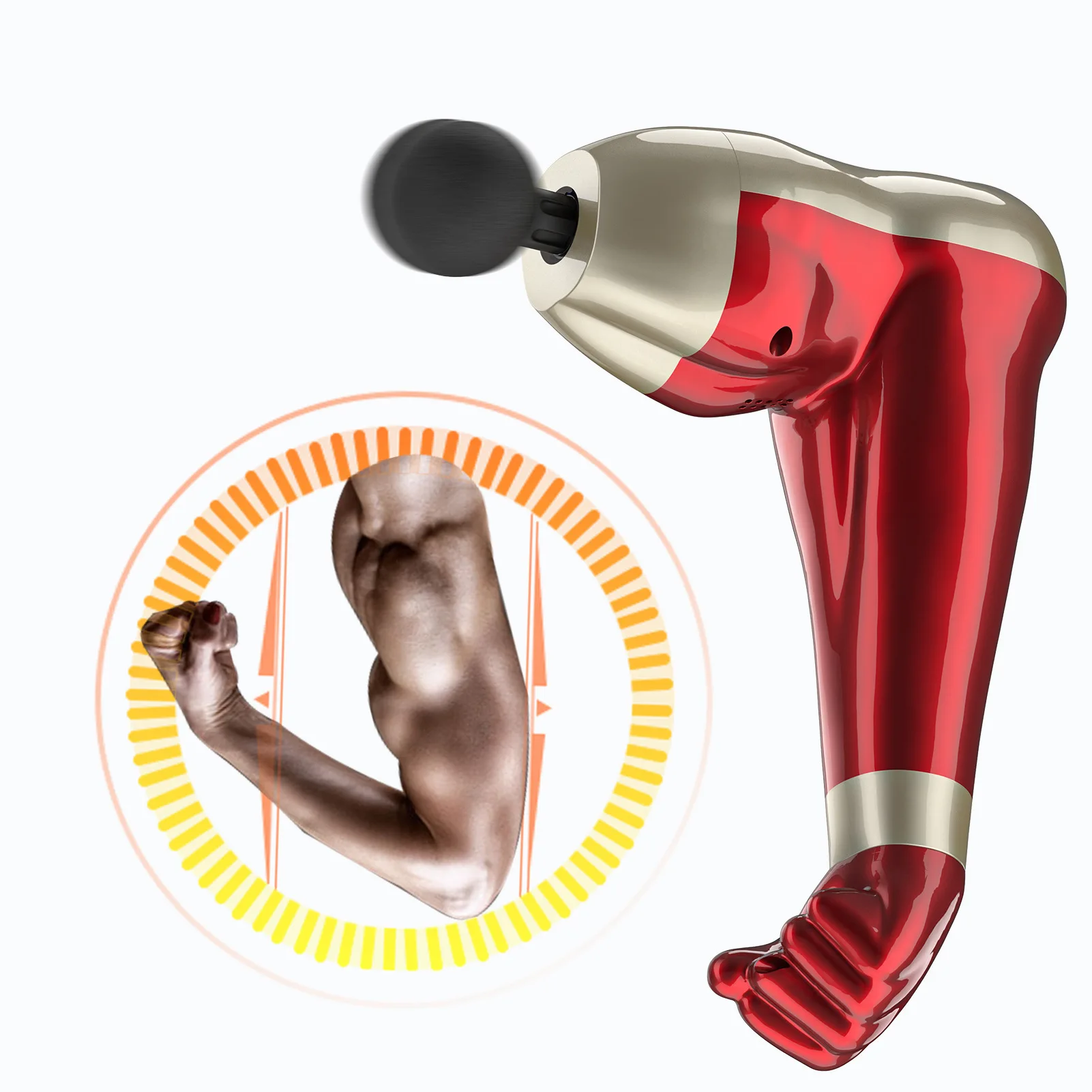 Muscle Relaxer Electric Shock Grab Imitation Arm Fascia Gun Massage Hammer Mute Sports Fitness Stick Neck Film GunBody Massager