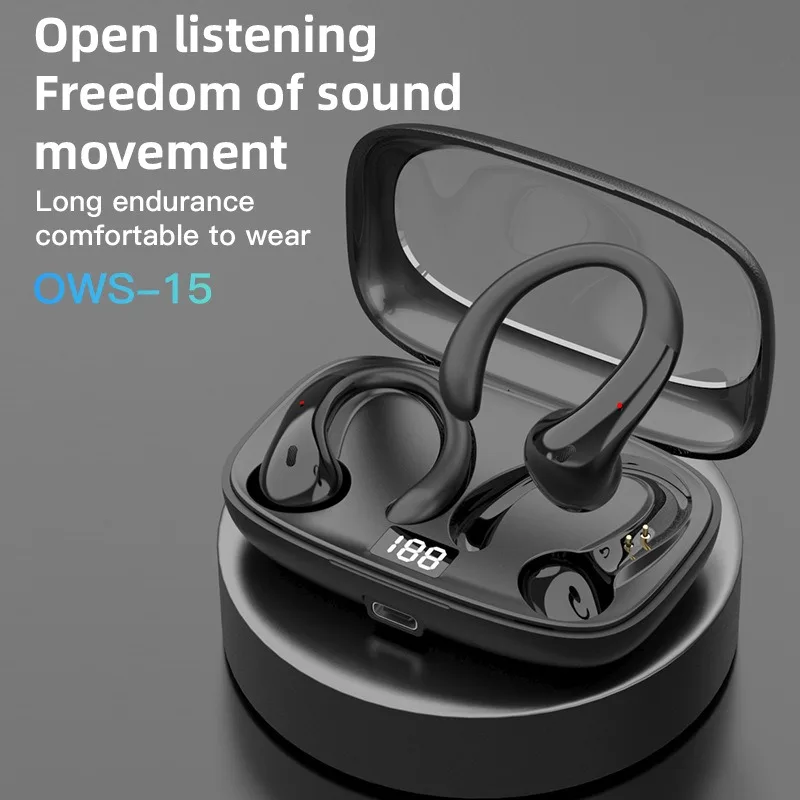 OWS15 TWS Bluetooth Earphone 9D Stereo Wireless Headphone In-Ear HiFi Earbud HandsFree Headset With Microphone For Xiaomi iPhone