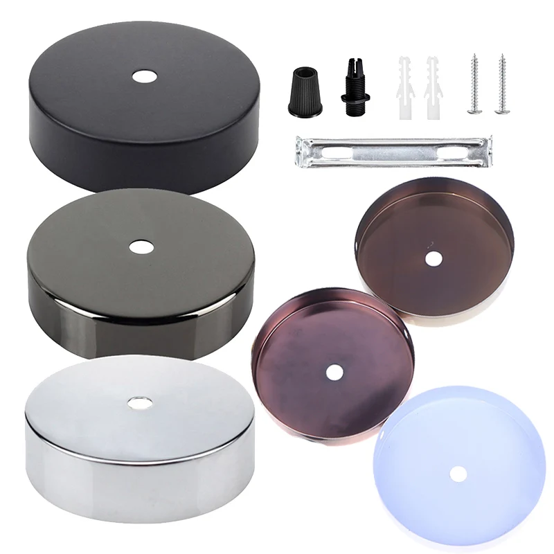 

Black Silver Bronze Ceiling Light Plate Wall Sconce Mount DIY Lights Fittings Lamp Base Vintage Pendant Lamps Disc Base 100*20mm
