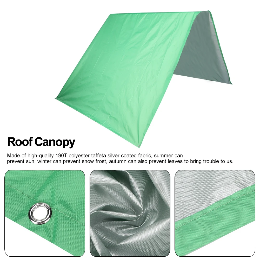 

Outdoor Swing Canopy Playground Roof Canopy Waterproof Cover Replacement Tarp Sunshade(Coffee)