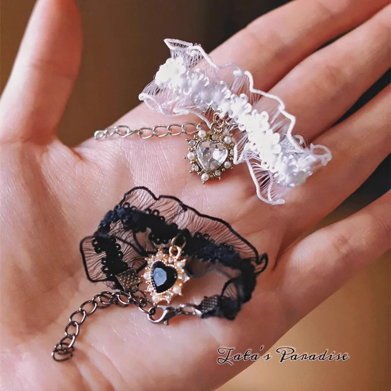 BJD Doll Accessories Choker for 1/3 1/4 SD MSD DD Fashion Handmade Love Collar High Collar Lace Necklace