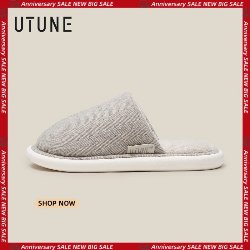 

UTUNE Women's Warm Slippers Cozy Non-Slip Indoor Slides for Autumn and Winter Stylish Soft Comfortable&Lightweight Home Shoes