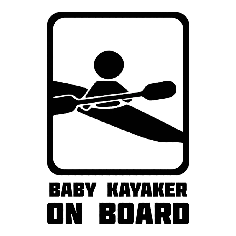 12x18 Cm Car Stickers Baby Kayaker on Board Motorcycle Decals Funny Decorative Accessories Creative PVC