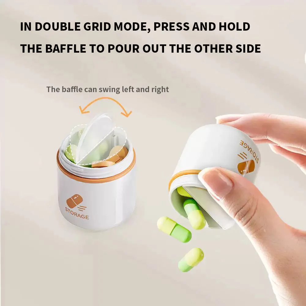 قطعة واحدة من صندوق الأدوية الصغير - صغير الحجم ومريح ومقاوم للماء والرطوبة - صندوق تخزين حبوب الدواء المنزلي #4