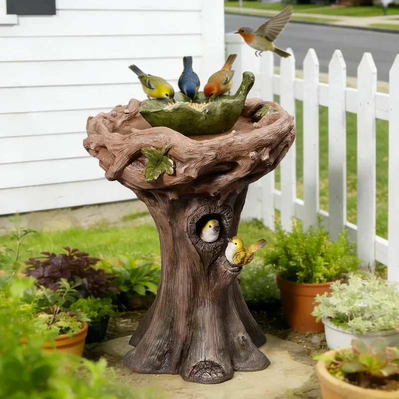 29.53 Tall Bird Bath for Outside Water Fountain Outdoor with Birds