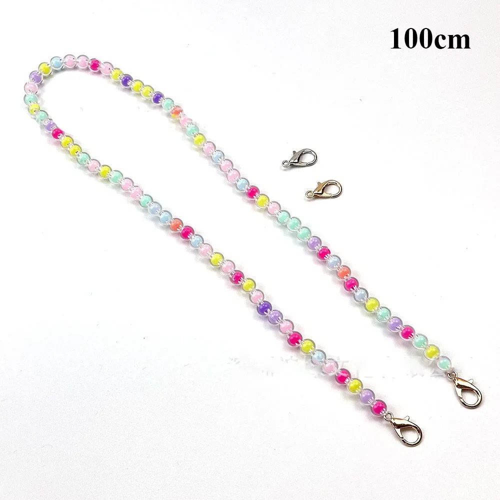 New 8mm Diameter Bead String Strap 10~100cm Handbag Handles DIY purse Replacement DIY Bags Accessories