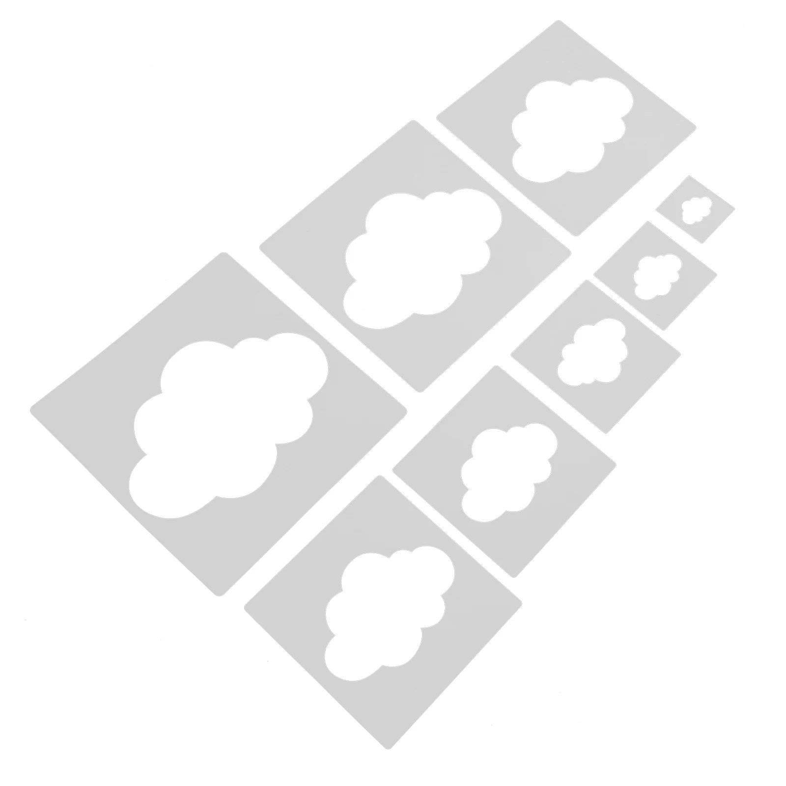 

8pcs Decorative Templates DIY Craft Stencils Pentagram White Reusable Painting Kits for Wood Fabric Walls Stencil Kits Plastic