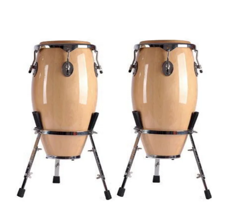 Instrumento de percusión de alta calidad, juego de batería y soporte Conga