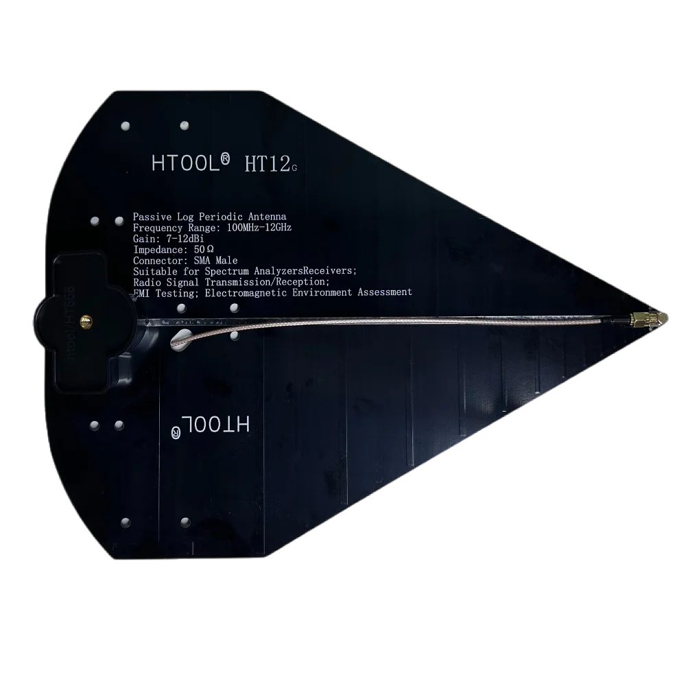 HTOOL 0.1-12GHz Directional Antenna HT12 Log-Periodic Antenna Handheld Passive High Precision Gain 7~12dBi with handle