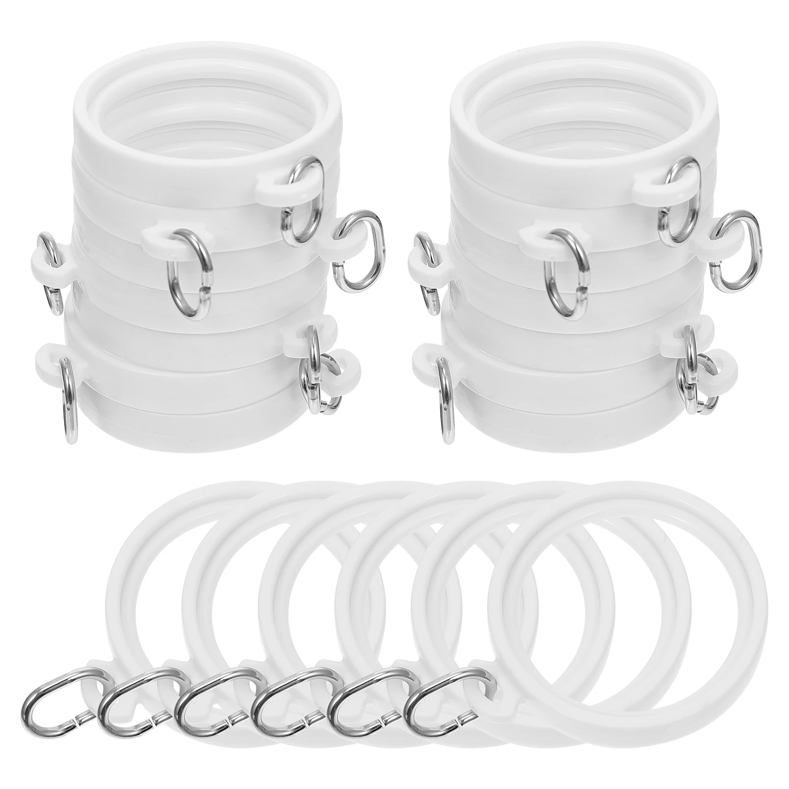 

20pcs Rings Thickened Plastic Curtain Rings Plastic High Quality Material Shower Window Hanging Accessories