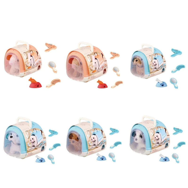 

Soft Comfortable Plush Electric Dog/Rabbit Toy Safe Robot Animal Toy for Kids Gentle Touch Roleplay Parenting Game Toy 15UB