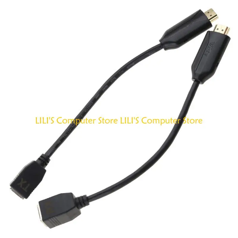 A52B 2PCS متوافق مع RJ45 RX أنثى الذكور محول المحول كابل HDMI-RJ45
