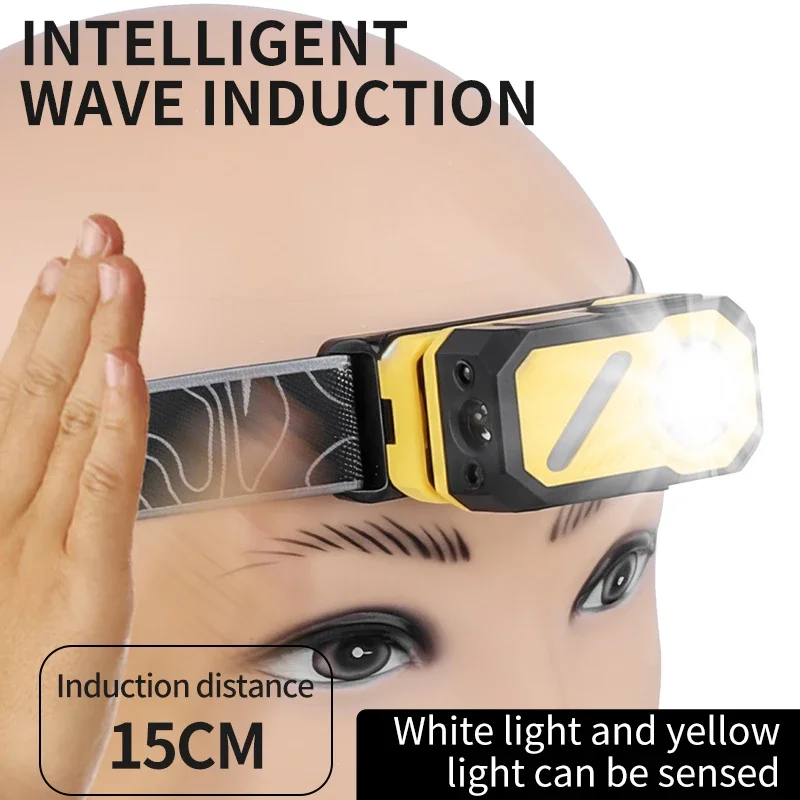 T155 multi-light sensor headlight RGB side light with pen clip magnet one-light multi-purpose outdoor hiking and camping light