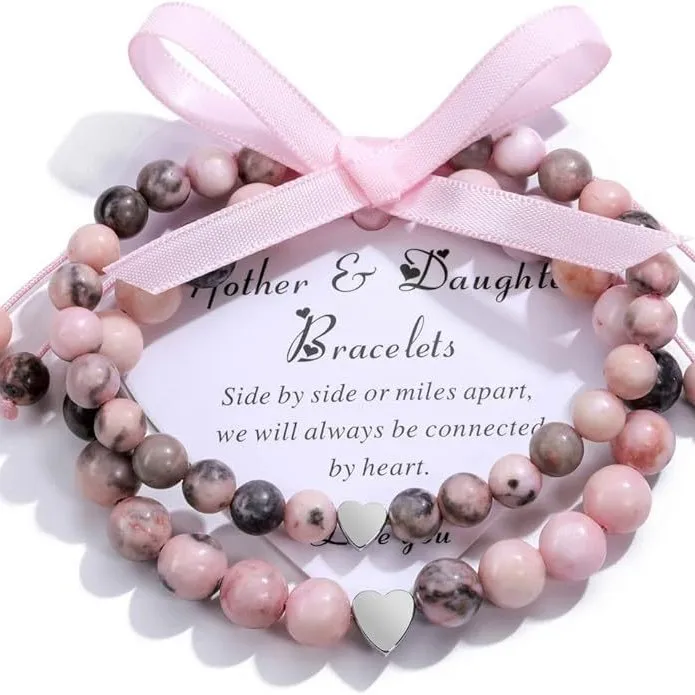 Rice bead bracelet Heart Natural stone Bohemia Chroma Hand knitting Adjustable Female Fashion Simple Beaded bracelet