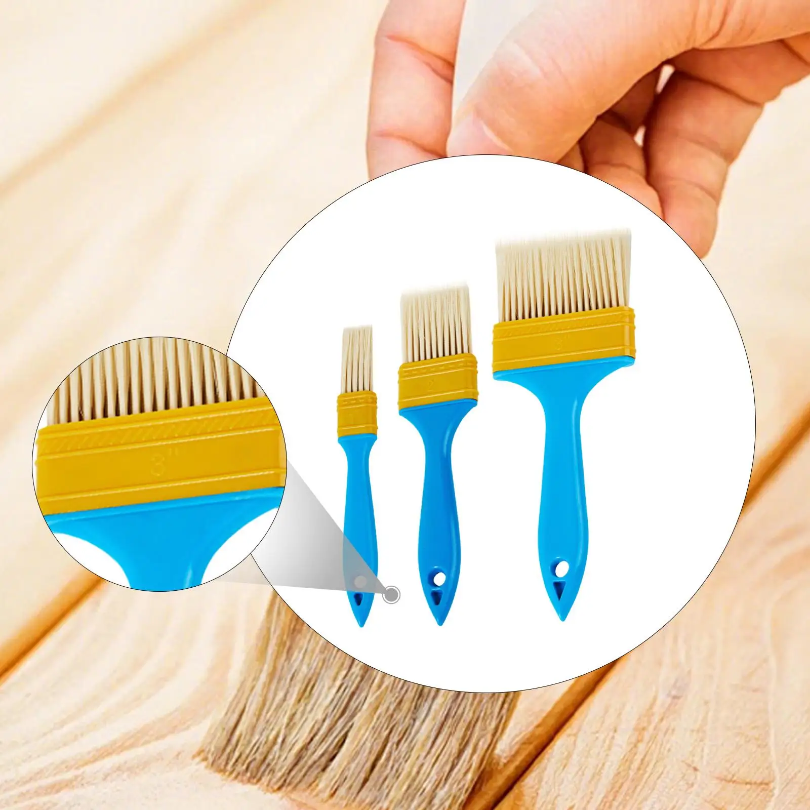 3x Paint Brushes Professional Versatile Paintbrush for Paint Watercolor Oil