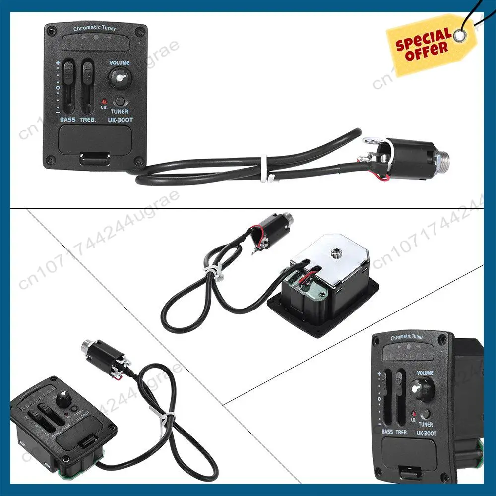 -A15I Uk-300T Ukulele Piezo Pickup Preamp 2-Band Eq Equalizer Ukelele Pickups Tuner System