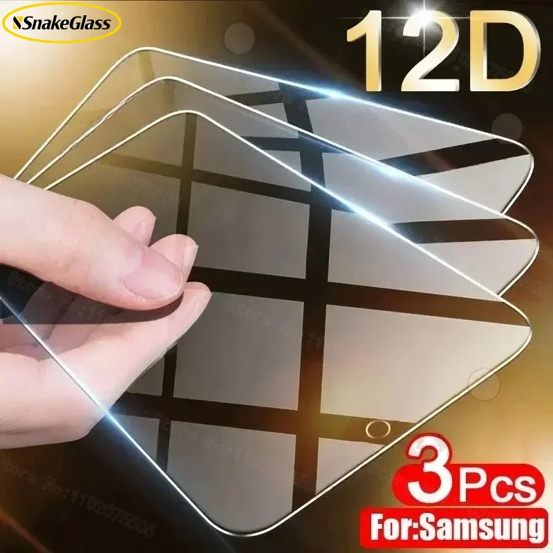 3 Pcs Tempered Glass For Samsung S26 S25 S24 S23 S22 Ultra Plus A57 A56 A37 A36 A17 A16 Screen Protector Full Protective Glass