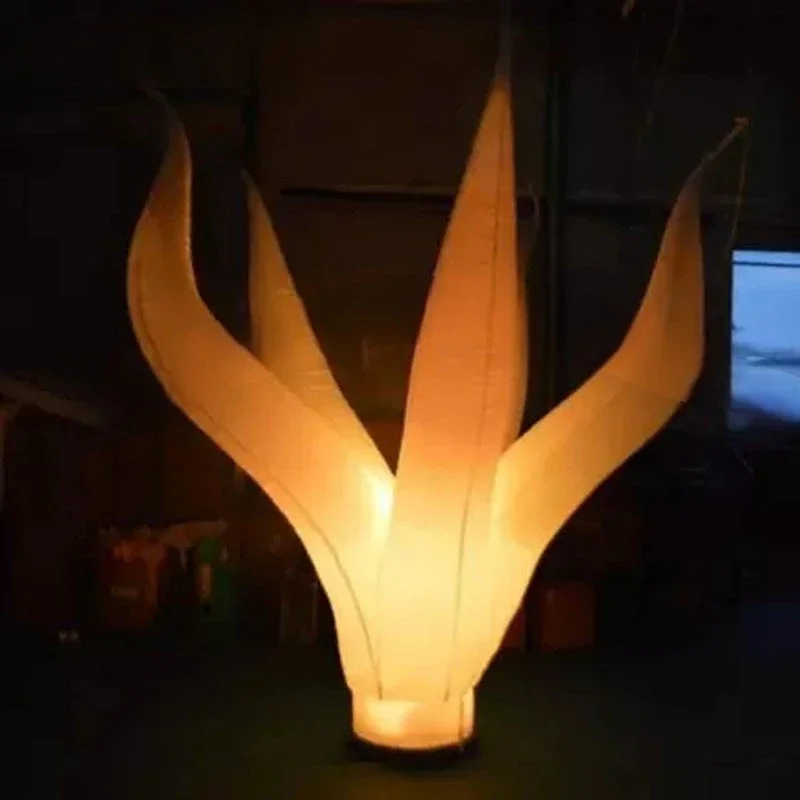 2.5mH 8ft Inflatable lighting seaweed stage decoration with lighted led inflatable aquatic plant sprout shape