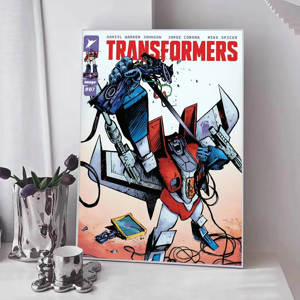 Vintage Classic T-Transformers Comic-inspirierte Auto-Roboter-Poster, ausgefallener Wandaufkleber für Wohnzimmer, Bar, Dekoration, Wanddekoration – Detail 12