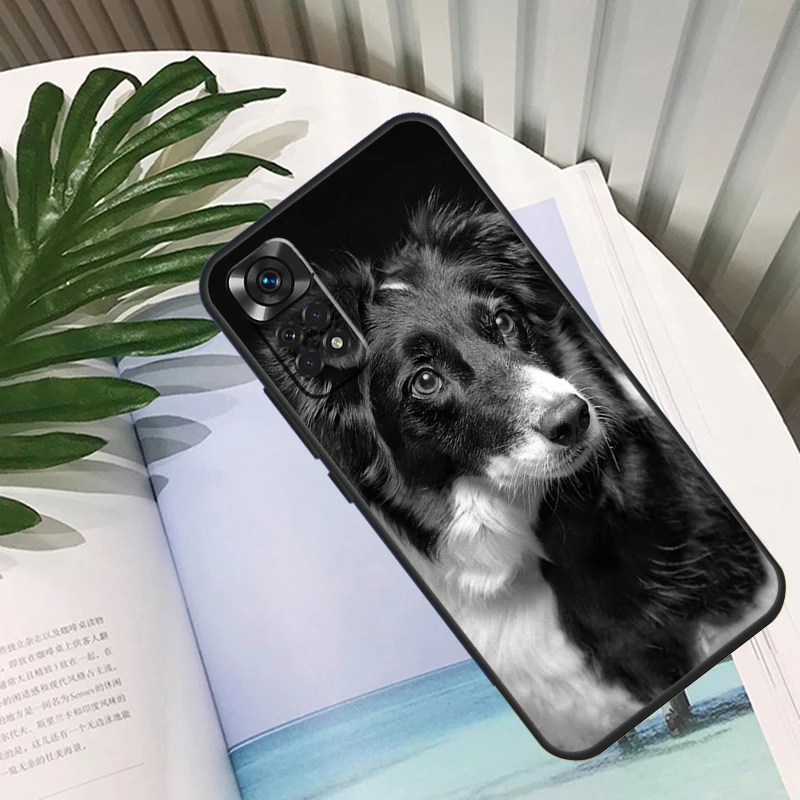 Border Collie Dog Case For Xiaomi Redmi Note 11 10 Pro Note 12 8 9 Pro 11S 10S 9S Redmi 10C 12C 9C 9T Coque